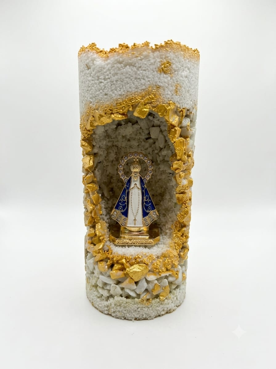 Vela Nossa Senhora Aparecida — Manto Dourado